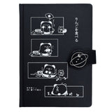 Libreta Para Escritura Hoja Negra Gato