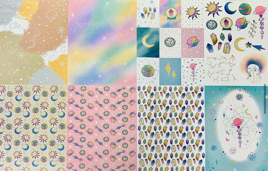 Hoja Decorada - Luz de Luna