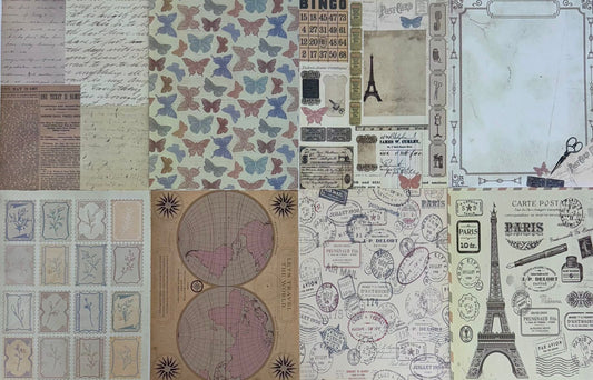 Hoja Decorada - Vintage