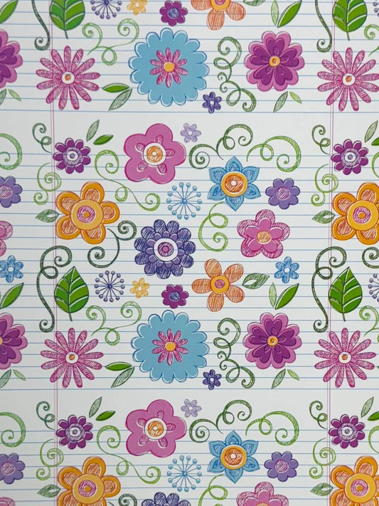 Hoja Decorada - Mariposa y Más