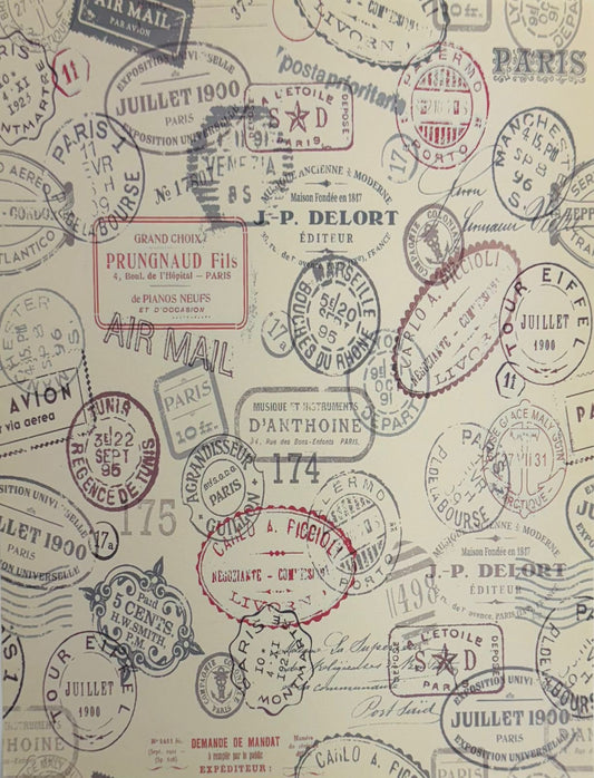 Hoja Decorada - Vintage